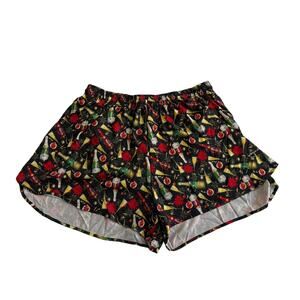 BOA USA Running Shorts 3" Half Split Trainer All Over Print Mens XL Red Green